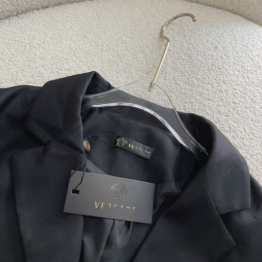 Women's Black Blazer | Loose Fit and Casual Style