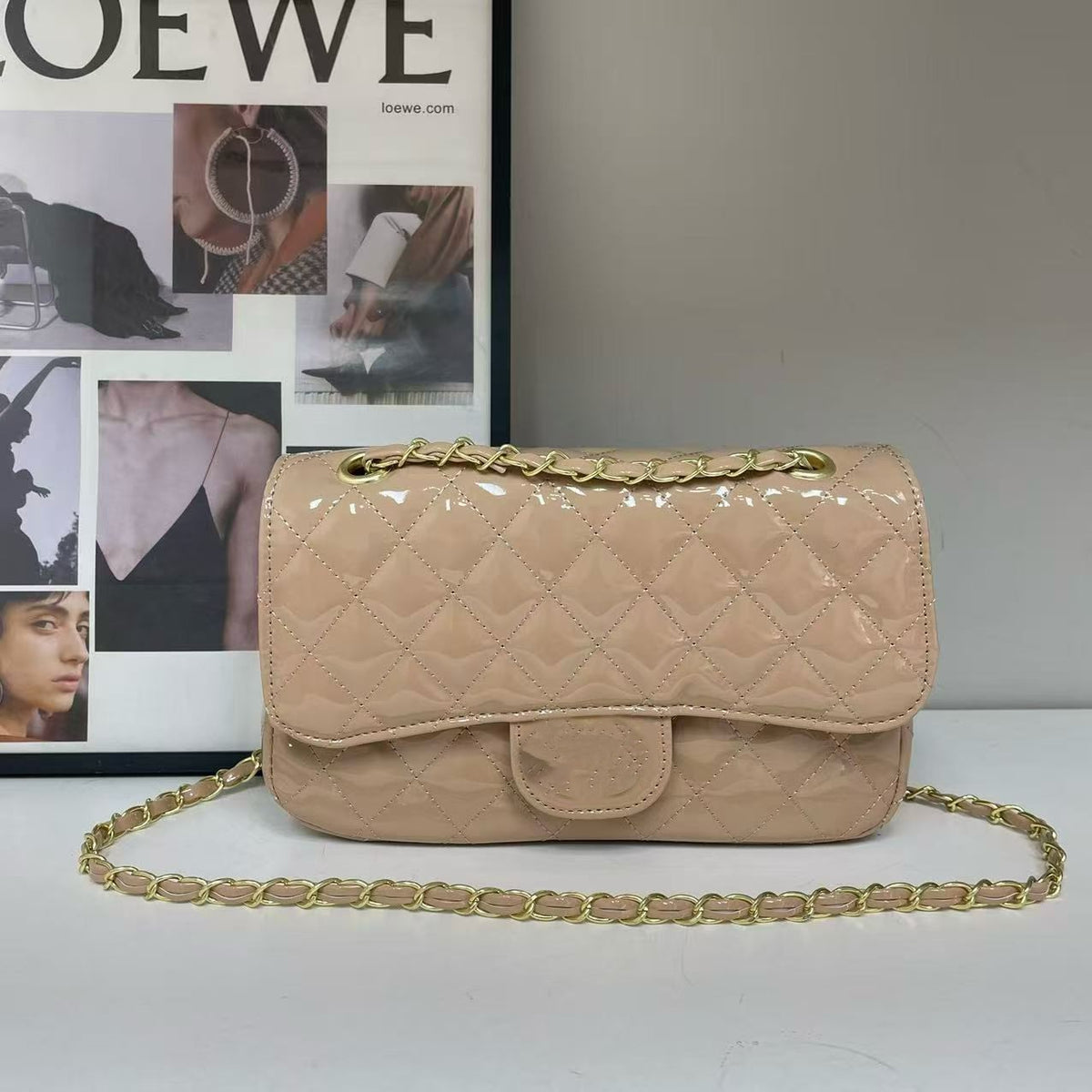 Women's Rhinestone Chain Crossbody Bag | Luxury Fashion | No Box