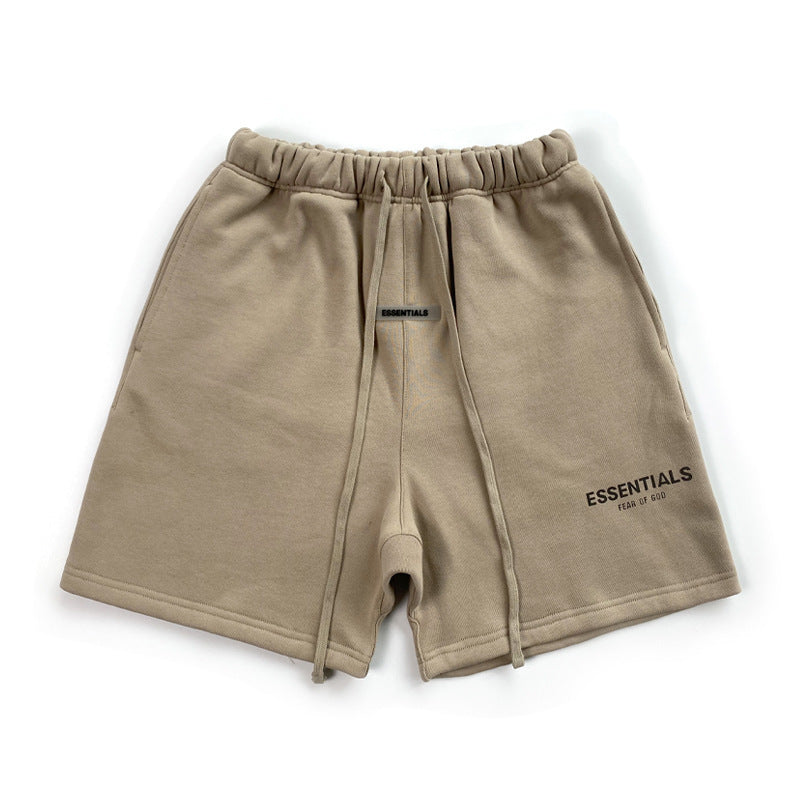Nuevos pantalones cortos de doble línea OFGO 2025, pantalones cortos deportivos casuales de algodón de cinco puntos, pantalones cortos de verano de secado rápido de calle
