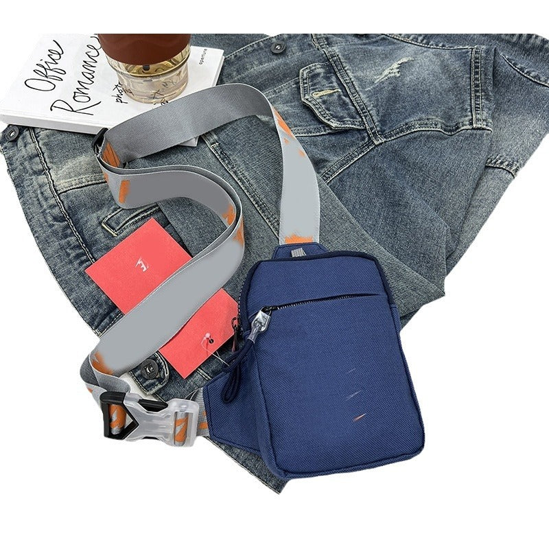 Nuevo bolso bandolera de viaje para verano, bolso de cintura de nylon para deportes al aire libre para hombres, bolso versátil de cofre tipo letras para mujer