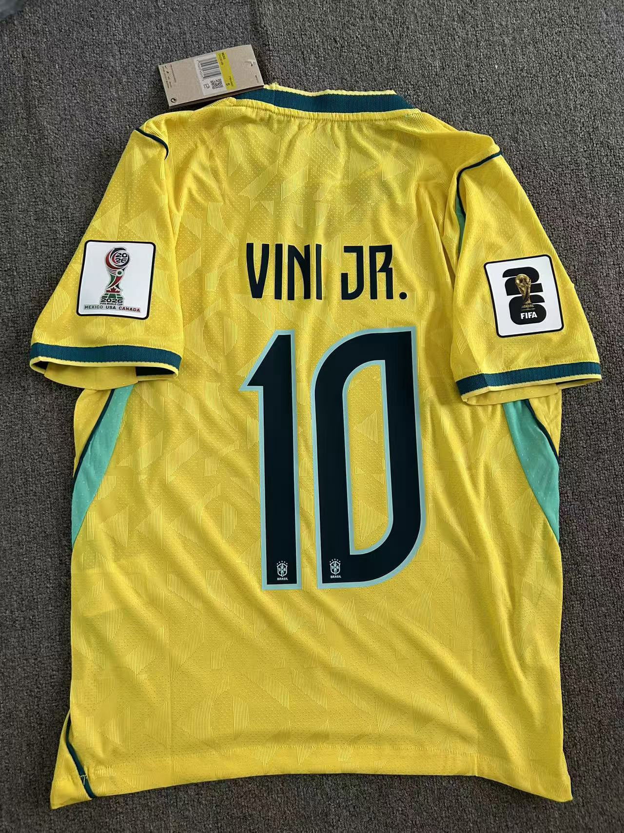 Francia, Brasil, Portugal, España, Argentina, número de partido en casa 19, Yamal, camiseta de fútbol, edición fan