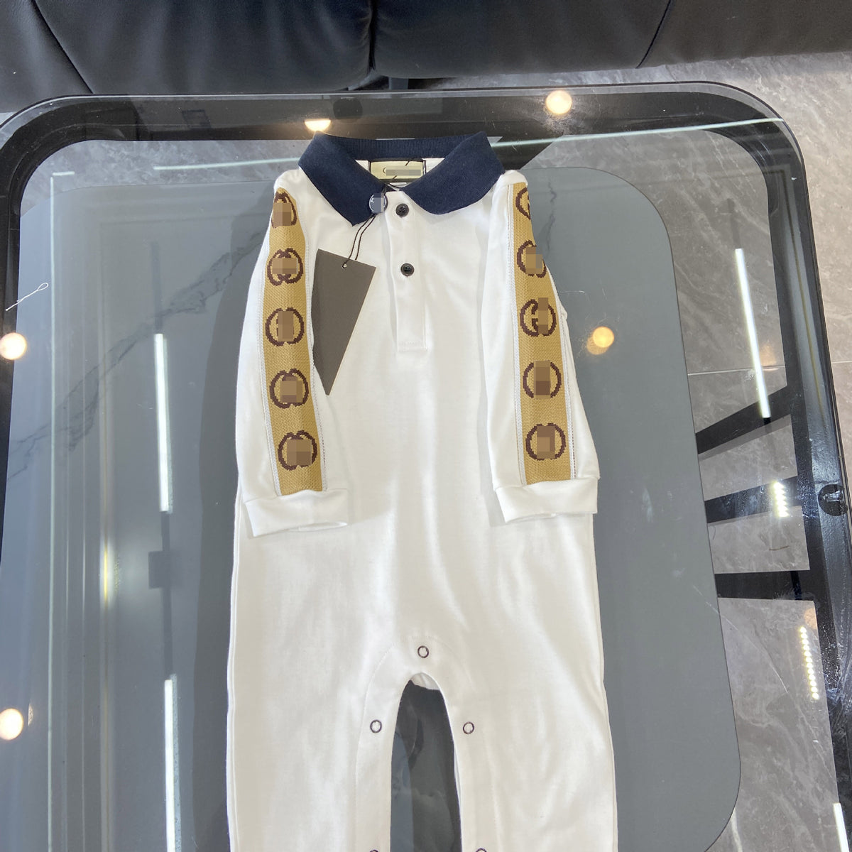 GU Baby Romper | Double Layer in White