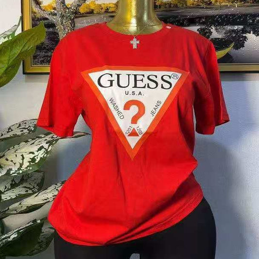 Camiseta europea de algodón transfronteriza, nueva al estilo europeo y americano, camisa versátil de algodón puro de media manga, camiseta de verano, estampado perezoso