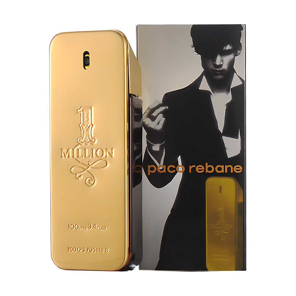 Perfume masculino Golden Million BRIC transfronterizo 100ml, notas maderas de cuero duradera, perfume fuerte para caballeros