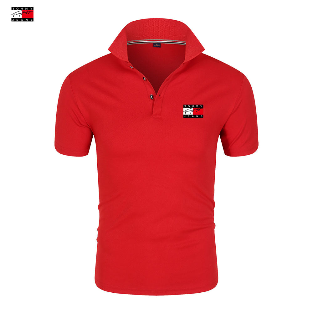 Men's Short Sleeve Casual Sports Polo Shirt | Fold-down Collar Summer