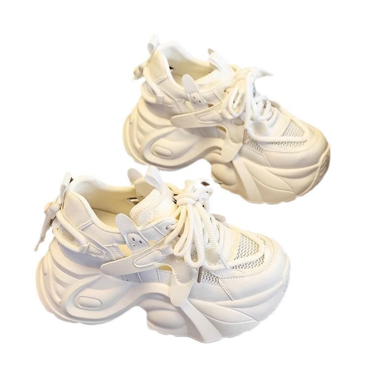 Zapatos de papá para mujer primavera y otoño 2024 zapatos sencillos nuevos, zapatos populares de verano, zapatillas versátiles fritas para la calle, zapatos de mujer
