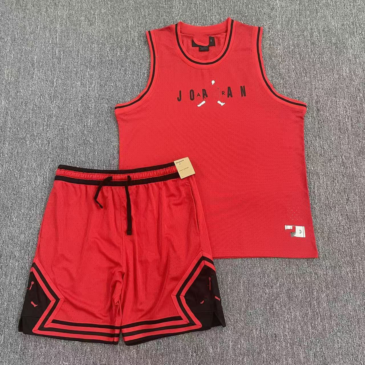 Nuevo chaleco deportivo de baloncesto Flying Man con pantalones cortos, chaleco deportivo casual de correr de secado rápido, transpirable y holgado