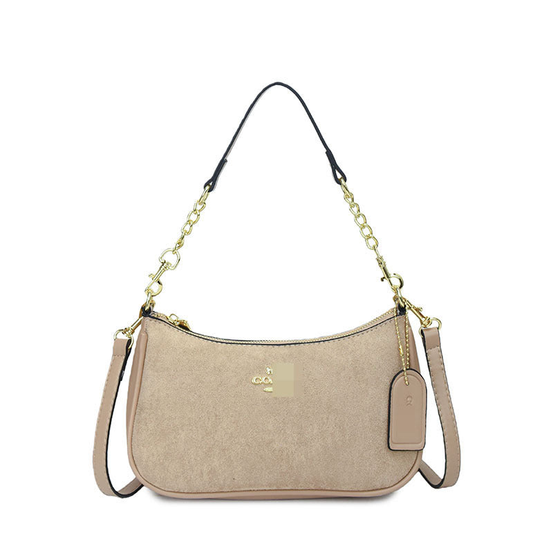 Bolso para la axila de mujer, bolso con cadena estampado en las axilas, elegante bolso ligero de lujo en forma de media luna, bolso bandolera con estampado de leopardo, bolso de alta gama en forma de media luna