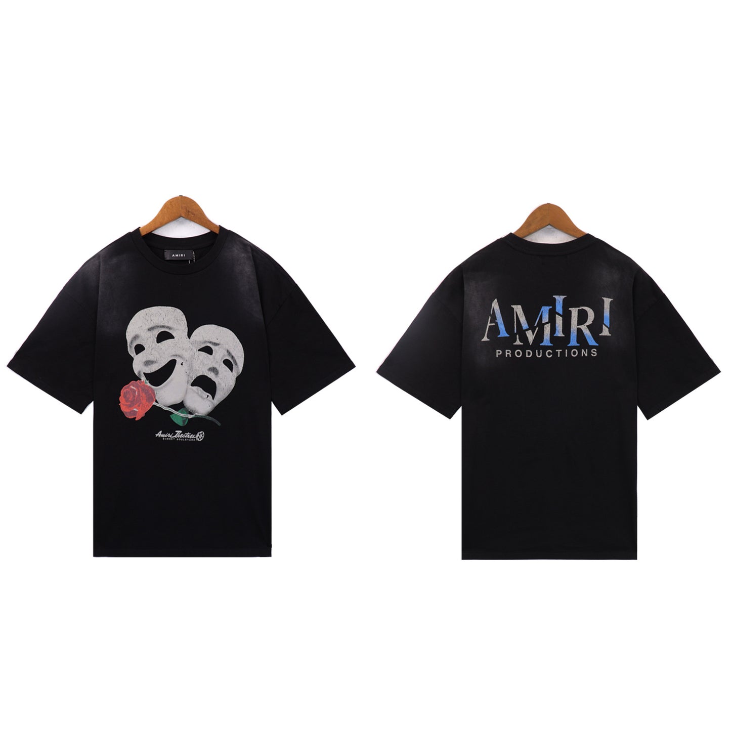2024 Verano 2024 AM1R1 ICON Letter Totem Letter Totem Pattern Coconut Tree T-shirt Unisex