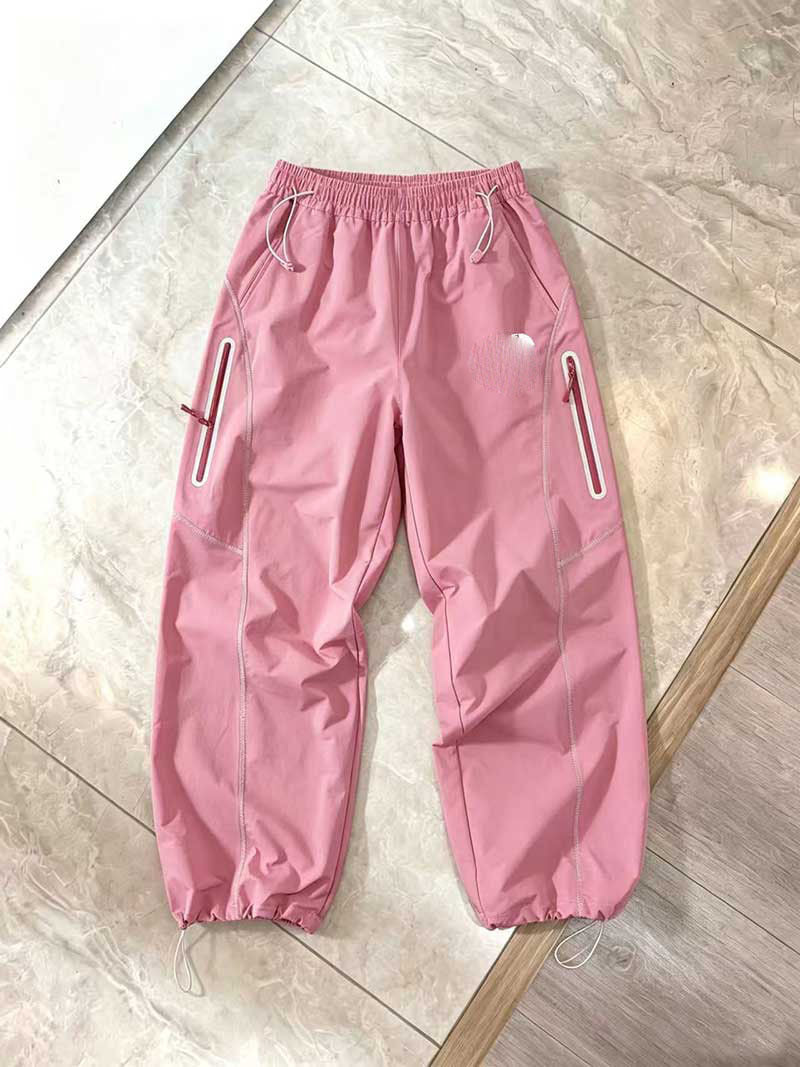 Nouvelle tendance urbaine décontractée 2026 : Pantalons longs taille mi-haute polyvalents et superposés, style unisexe à rayures, couleur unie, respirants, légers et aérés