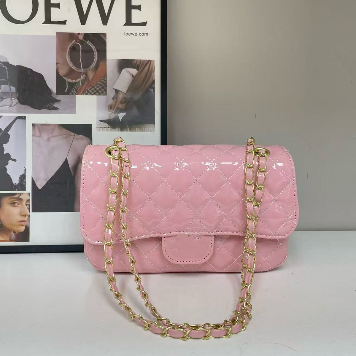 Women's Rhinestone Chain Crossbody Bag | Luxury Fashion | No Box