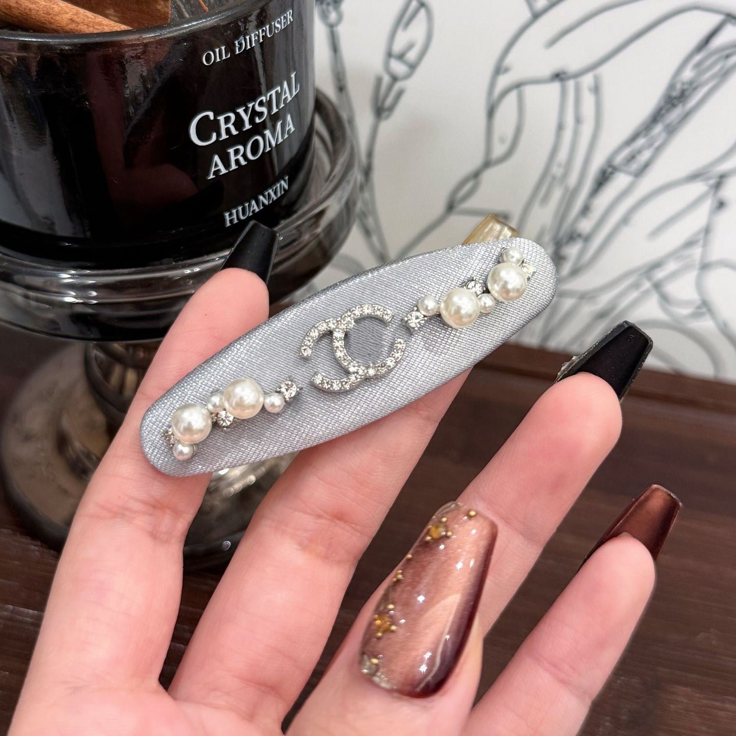Horquillas Pelo Estilo Chanel | Perlas Cerconio y Satín | LuxuryMarkt