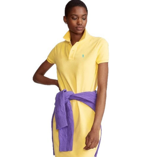 Vestido exclusivo de verano de caballo RL con cuello POLO de mujer con cuello POLO de algodón puro, vestido casual de golf deportivo femenino