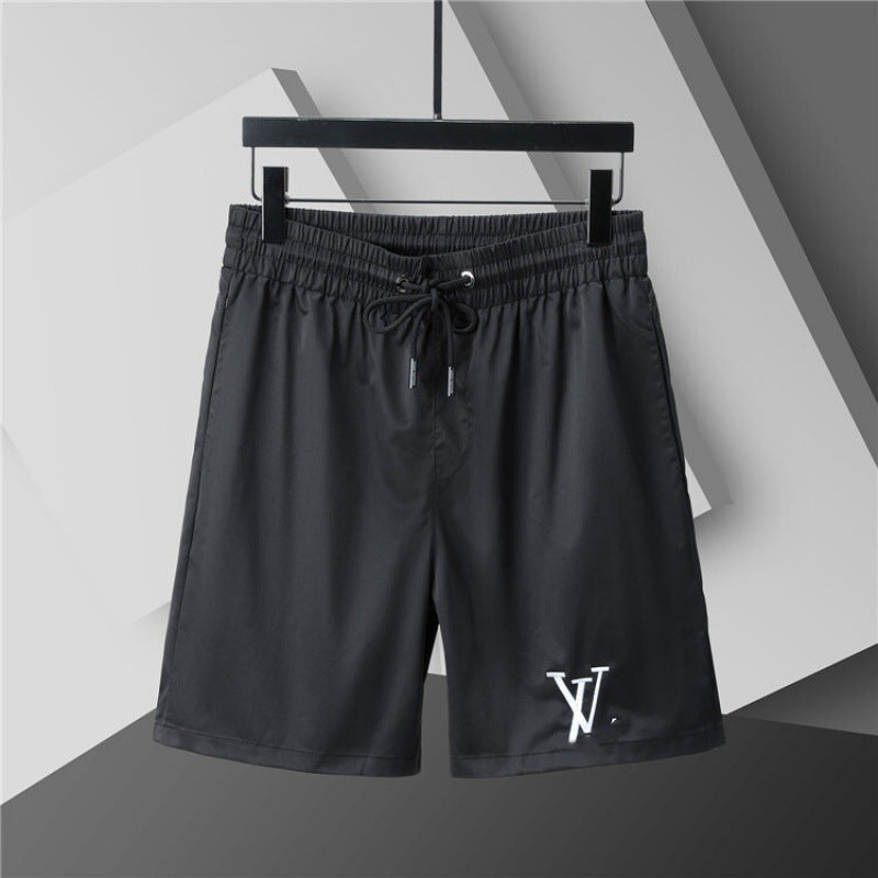 Nuevos pantalones cortos 3D transfronterizos para verano, pantalones cortos de playa de cinco puntas con cinturón, ropa masculina, unisex, versátil y transpirable, estilo británico de moda en comercio exterior