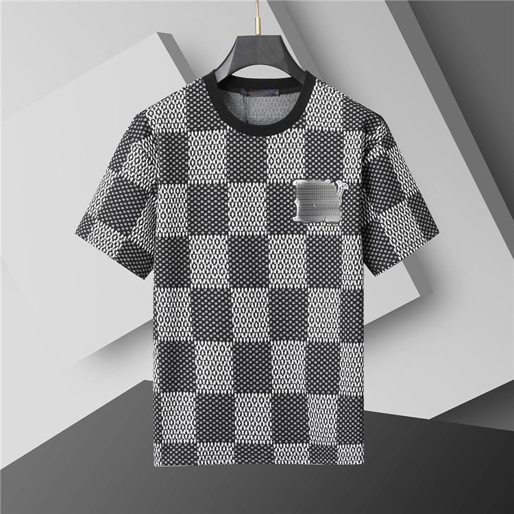 Camiseta de repuesto de algodón de lujo de alta gama transfronteriza, de manga corta de cuello redondo, moda veraniega, dropshipping casual versátil 1