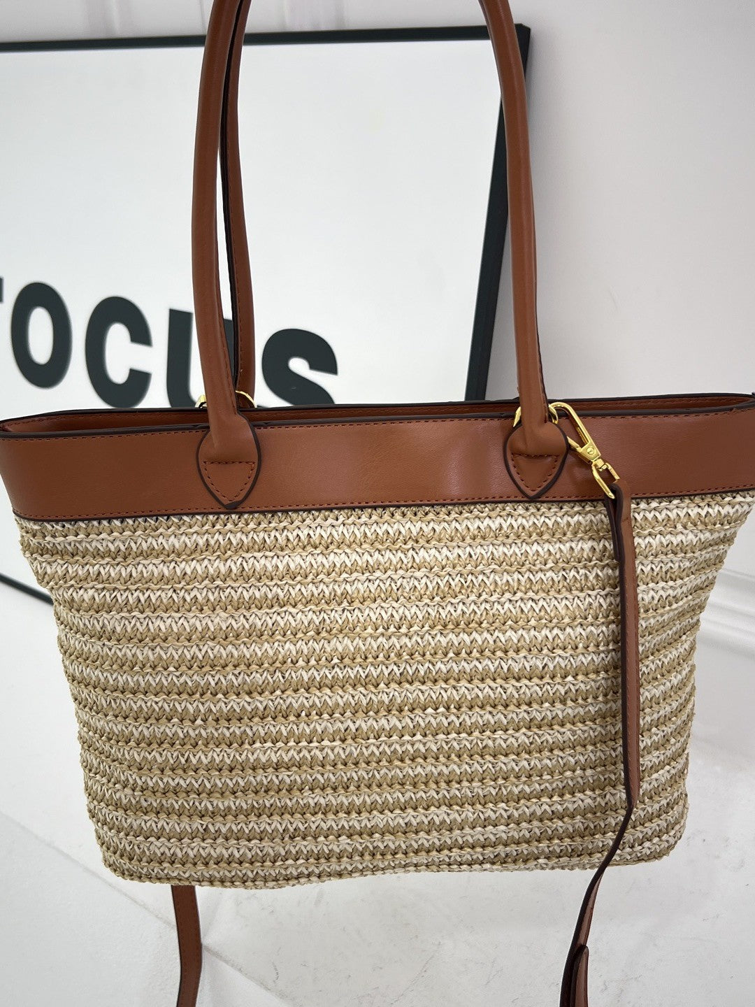 Women's Straw Beach Bag | Versatile Fashionable Paper Rope Crossbody | No Box