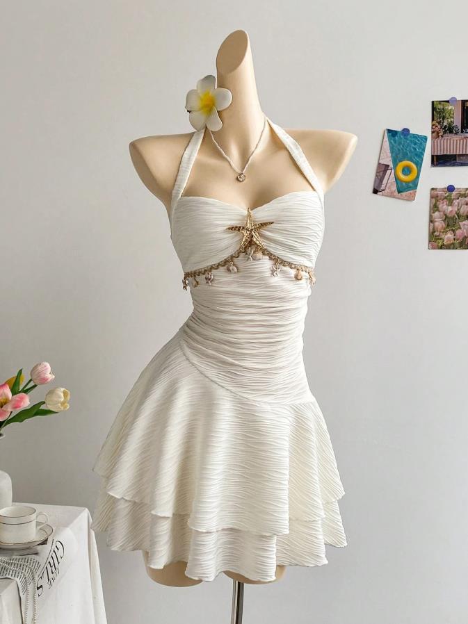 Vestido mini ajustado de punto de punto con escote en V con rodajes europeos y americanos con cordones cruzados y cruzados