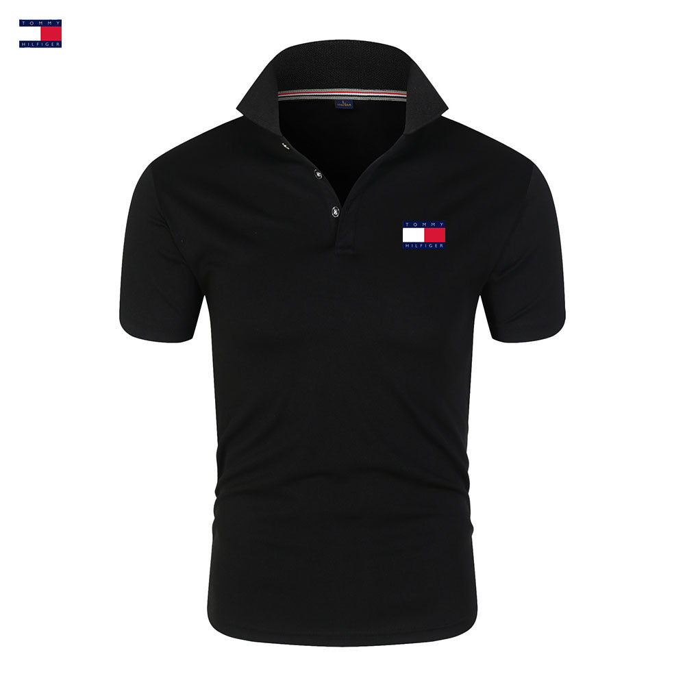Men's Short Sleeve Casual Sports Polo Shirt | Fold-down Collar Summer