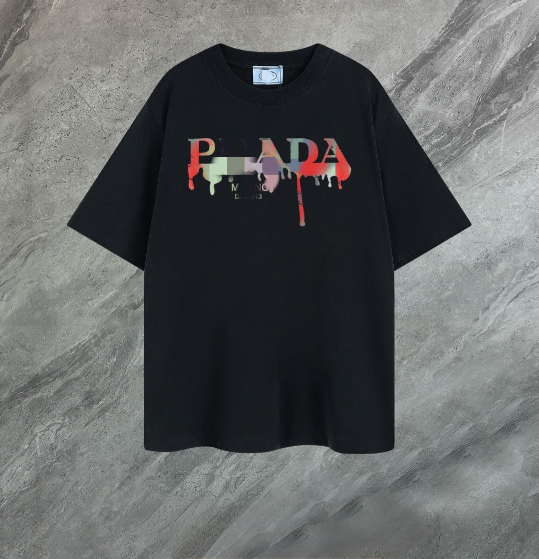 Camiseta unisex de manga corta de 260g de algodón puro de 260g con etiqueta triangular y camiseta de 260g disponible para dropshipping