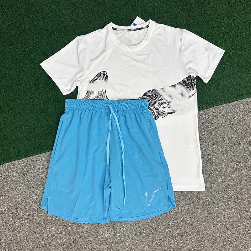 Conjunto Deportivo Manga Corta y Shorts Verano | Seda de Hielo Transpirable