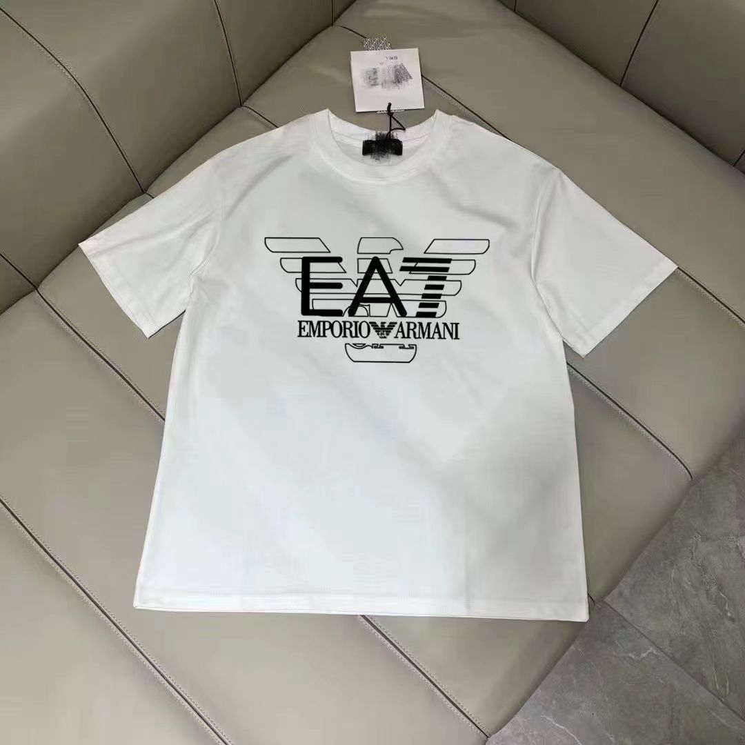 Bestseller de verano 2026: Gama alta, lujo, lujo ligero, manga corta, con espíritu social, marca de moda para jóvenes de verano, celebridad de internet Same EA7 Manga Corta