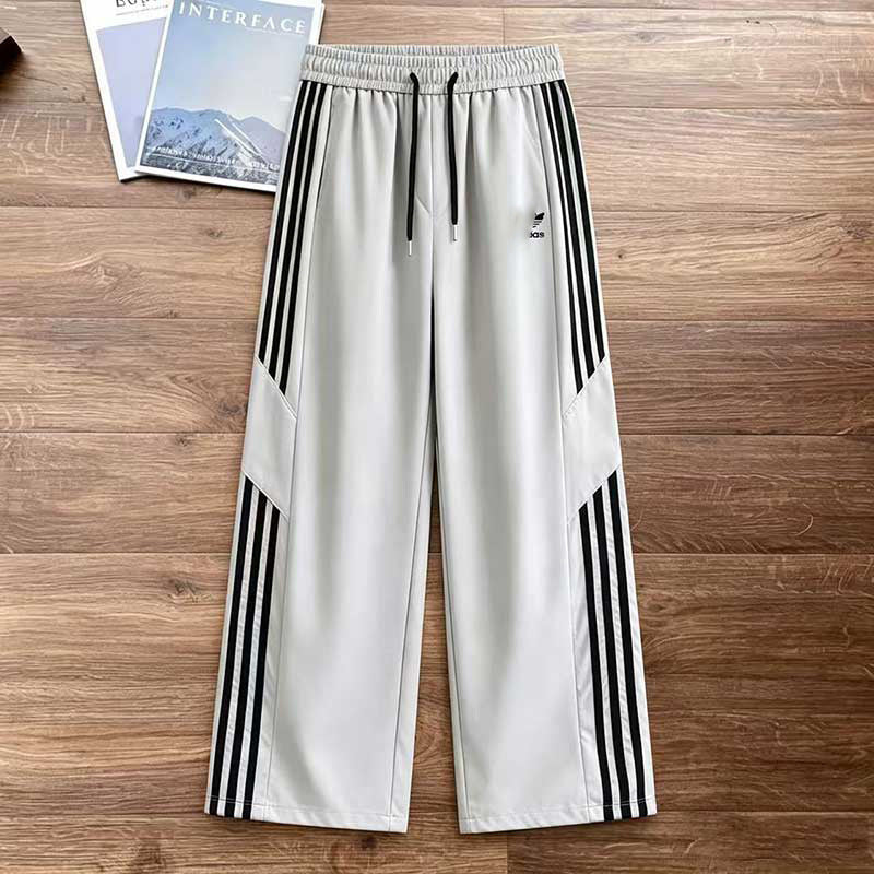 Three-Stripe Pants A | Casual Wide Leg