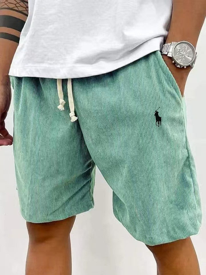 Pantalones Cortos Hombre | Deportivos Pana Bordado Pony Casual 2026
