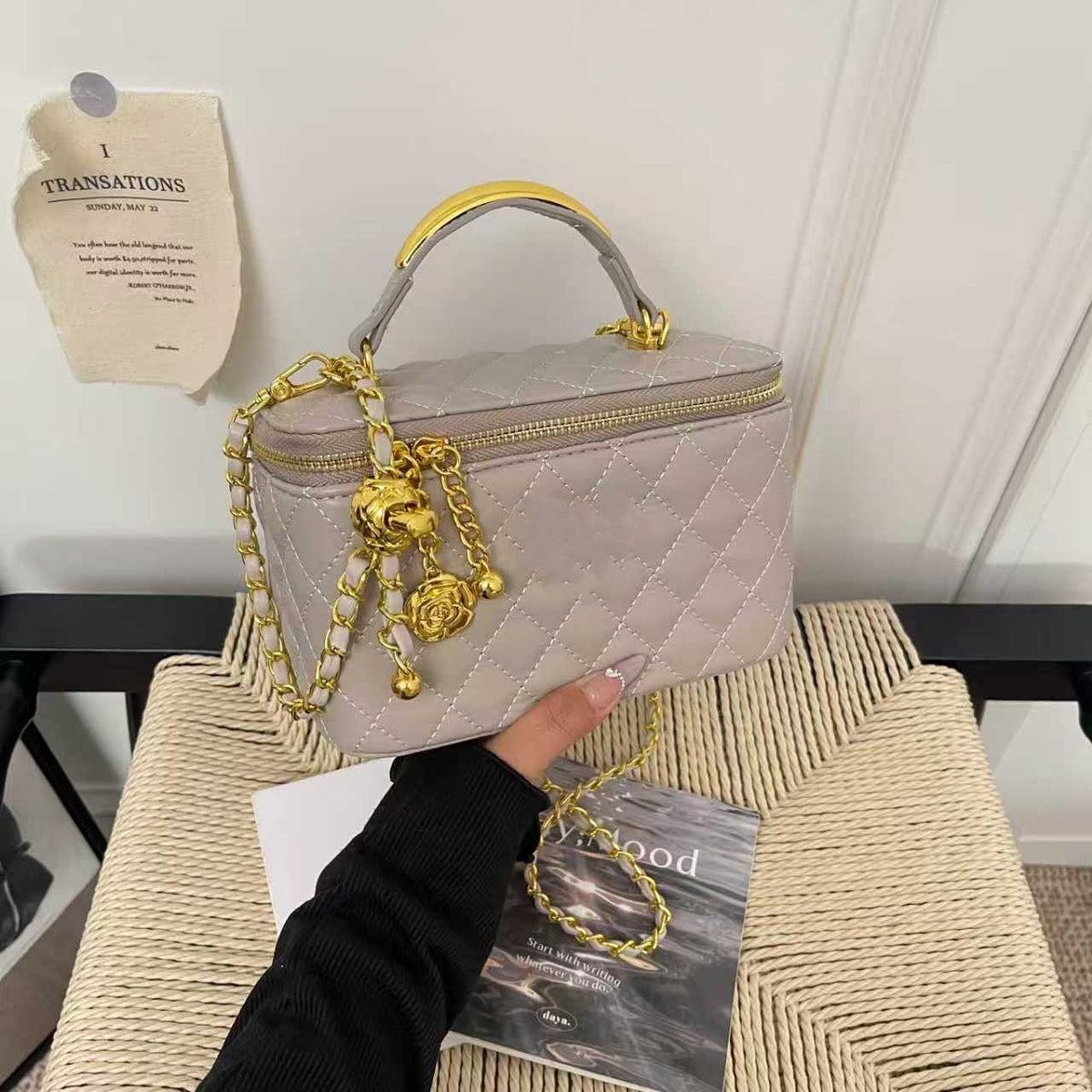 Sac de maquillage de luxe pour femme | Sac à bandoulière tendance de niche transfrontalière | Sans boîte