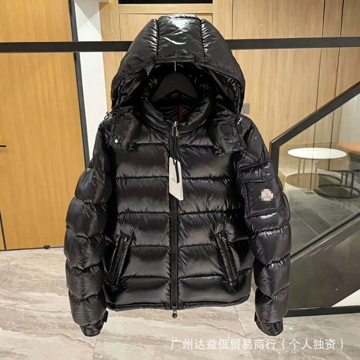 Mengjia Maya dicke Daunenjacke, glänzende, warme Unisex-Jacke mit Kapuze, Export möglich