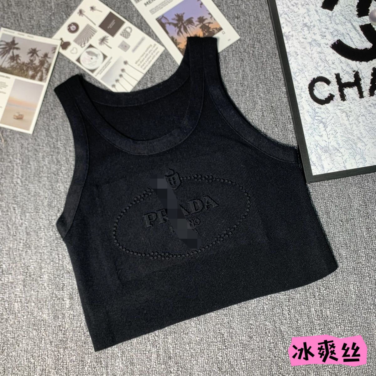24 24 Summer Summer Nuevo Camiseta Corta, camiseta corta de mujer con letras bordadas y tejidas en relieve