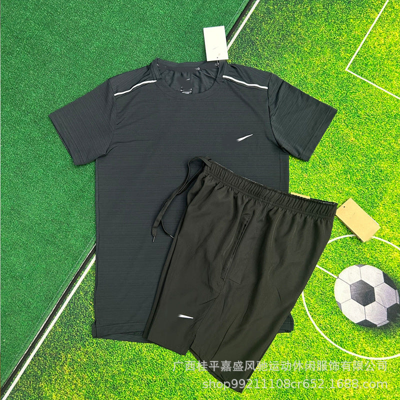Pantalones cortos deportivos transpirables para hombre, deportes tejidos y transpirables, entrenamiento de atletismo para estudiantes, entrenamiento de atletismo, carrera, fitness, traje de secado rápido para hombres