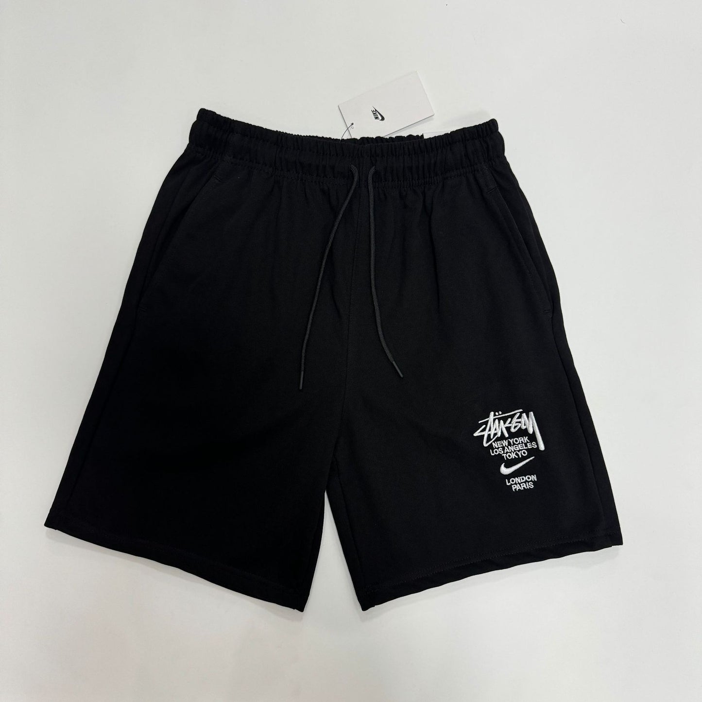 Pantalones estampados bordados de pierna recta de verano, pantalones deportivos, pantalones versátiles de cinco puntos AJ Flying Logo, conjunto de ropa deportiva para el verano masculino