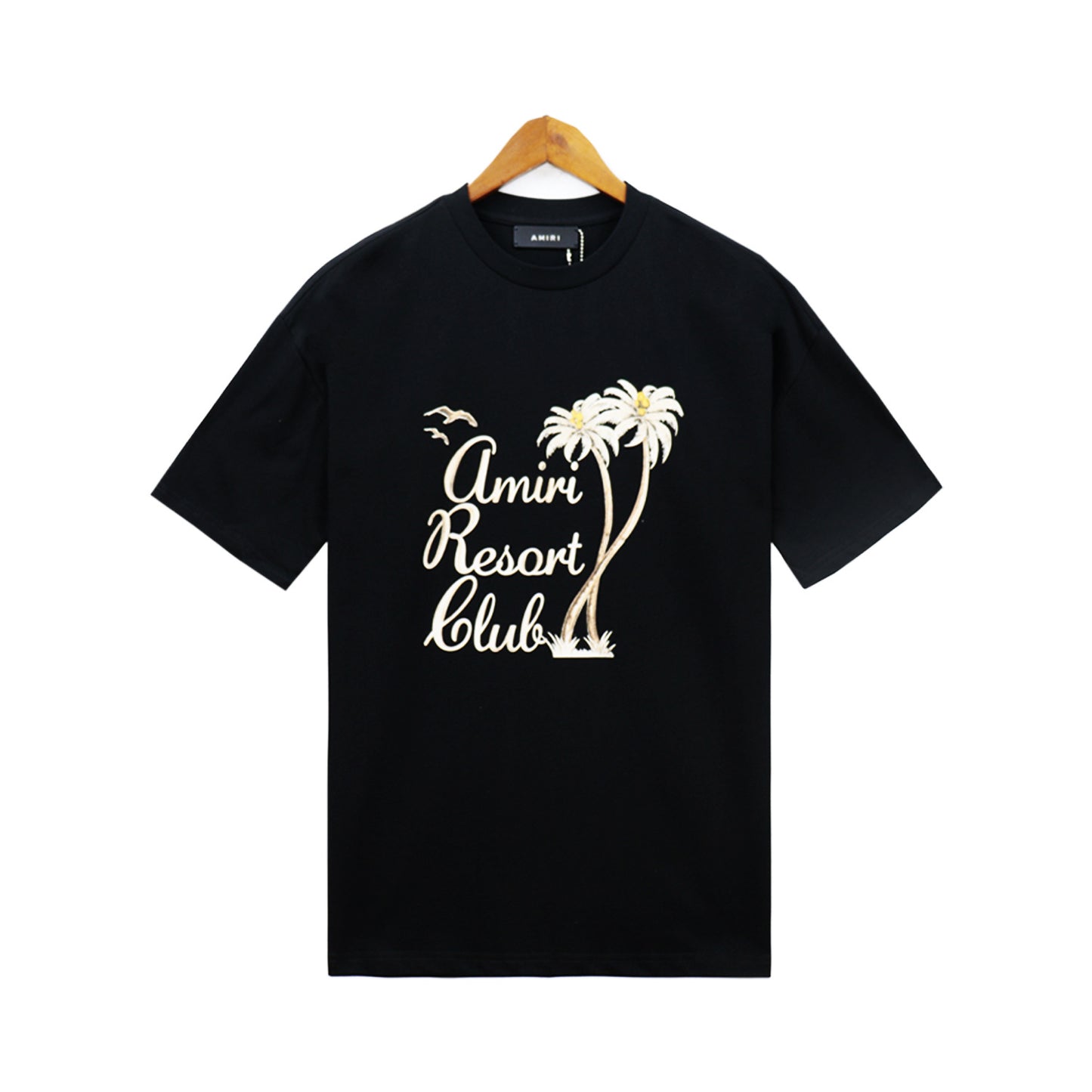 2024 Verano 2024 AM1R1 ICON Letter Totem Letter Totem Pattern Coconut Tree T-shirt Unisex