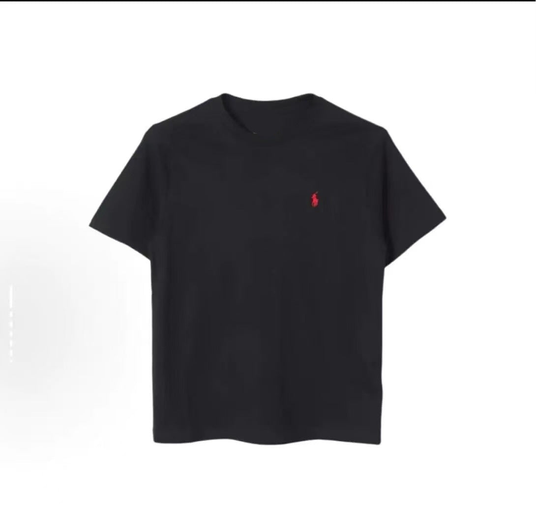 Comercio exterior camiseta Paul bordada Ruff pony marca unisex de verano de algodón cuello redondo casual versátil RL de manga media