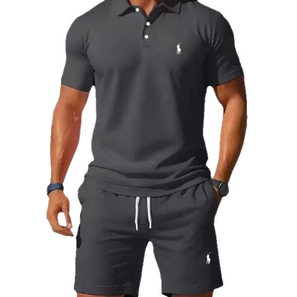 Conjunto Polo Shorts Hombre Bordado Verano Dos Piezas | LuxuryMarkt