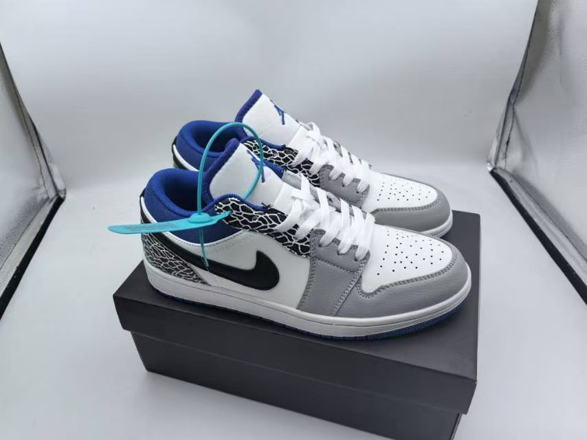 N Unisex Black and White AJ1 Sneakers | With Box