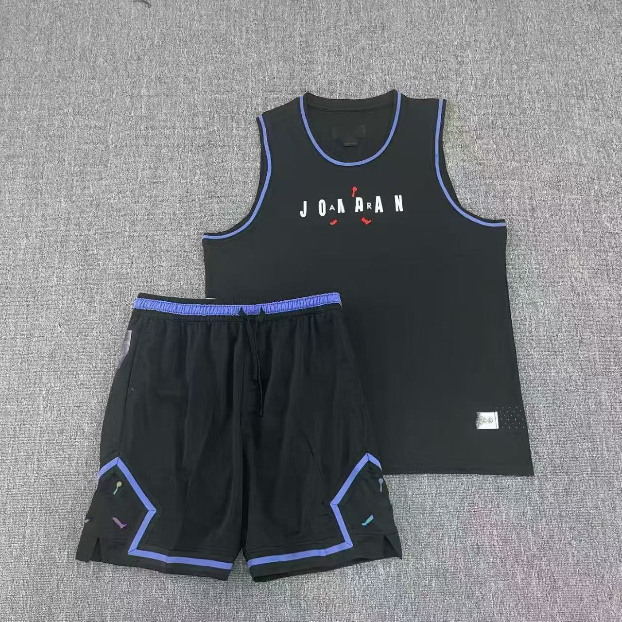 Nuevo chaleco deportivo de baloncesto Flying Man con pantalones cortos, chaleco deportivo casual de correr de secado rápido, transpirable y holgado
