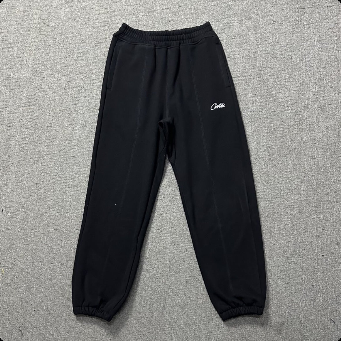 New 2025 cross-border set with embroidered minimalist lettering, high-street fashion loose cardigan, hoodie, and casual pants