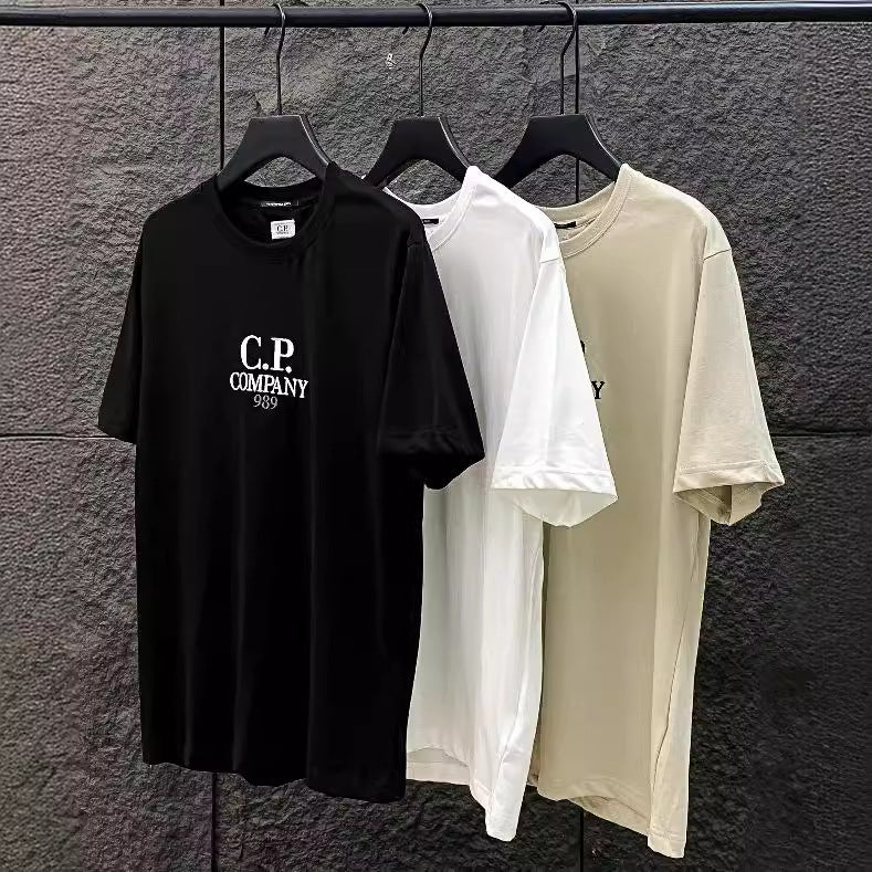 Maglietta Uomo in Puro Cotone | Ricamo Casual Maniche Corte