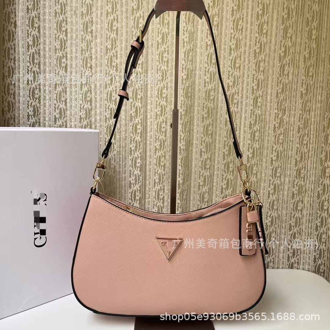 GS Adivina la nueva bolsa europea y americana sencilla de suegra, bolsa de bolita de color sólido para bolsas, solapa cruzada de un hombro