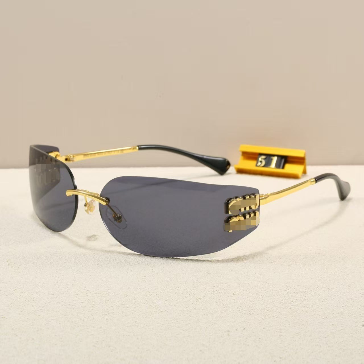 Gafas de sol segmentadas sin montura M Family 2025, gafas de sol 51S de Jang Wonyoung, gafas de montura estrecha para mujer