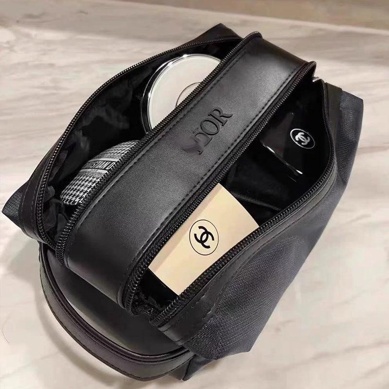 Bolsa de maquillaje Dijia para hombres y mujeres, neceser de aseo para hombres y mujeres, separación seca y húmeda, bolsa de transporte de doble capa de gran capacidad, para llevar a mano, mano a mano en dos colores