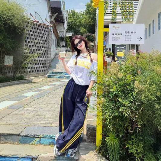 AD Women's Sporty Pants with Twisted Straps | Casual Style