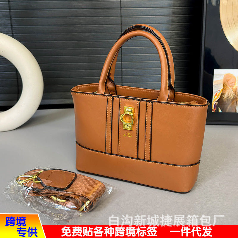 Bolso de mujer superventas impreso en Europa y Estados Unidos 2026 nuevo bolso cruzado ancho de tira cruzada de gran capacidad para mujer