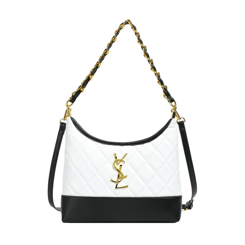 Bolso ligero de lujo estilo Chanel para mujer, nuevo bolso de 2025 con cadena de bordado con diamantes y un solo hombro para salidas y bandolera