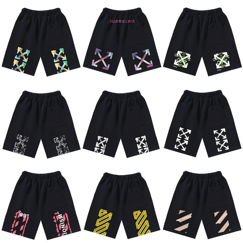 Pantalones Cortos Hombre Estampado Flecha Sueltos | LuxuryMarkt