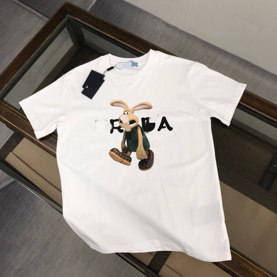 Camiseta unisex de manga corta de 260g de algodón puro de 260g con etiqueta triangular y camiseta de 260g disponible para dropshipping
