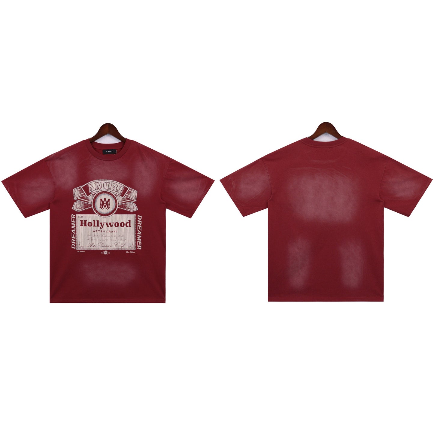2024 Verano 2024 AM1R1 ICON Letter Totem Letter Totem Pattern Coconut Tree T-shirt Unisex