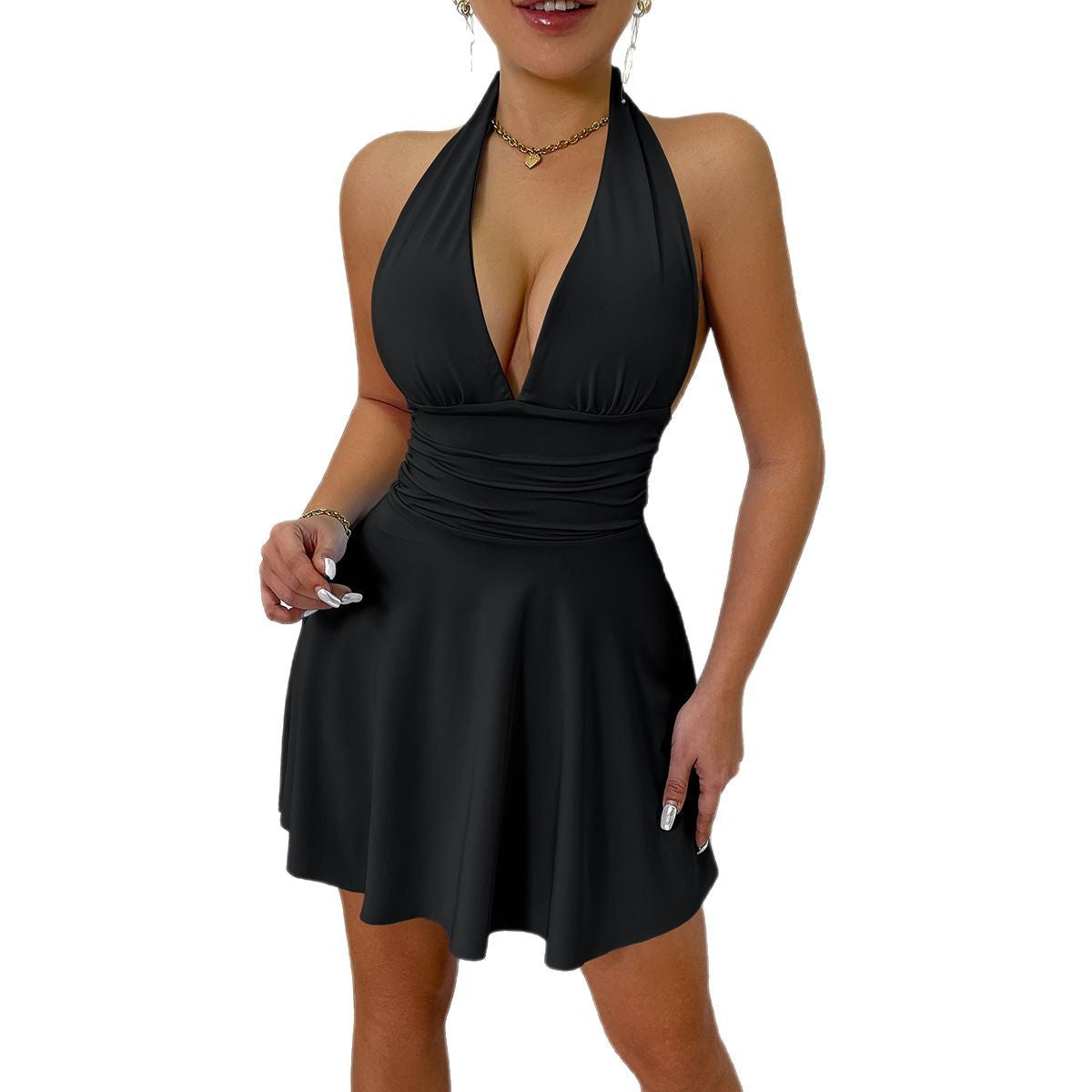Abito corto attillato con spalline donna | Estate 2026