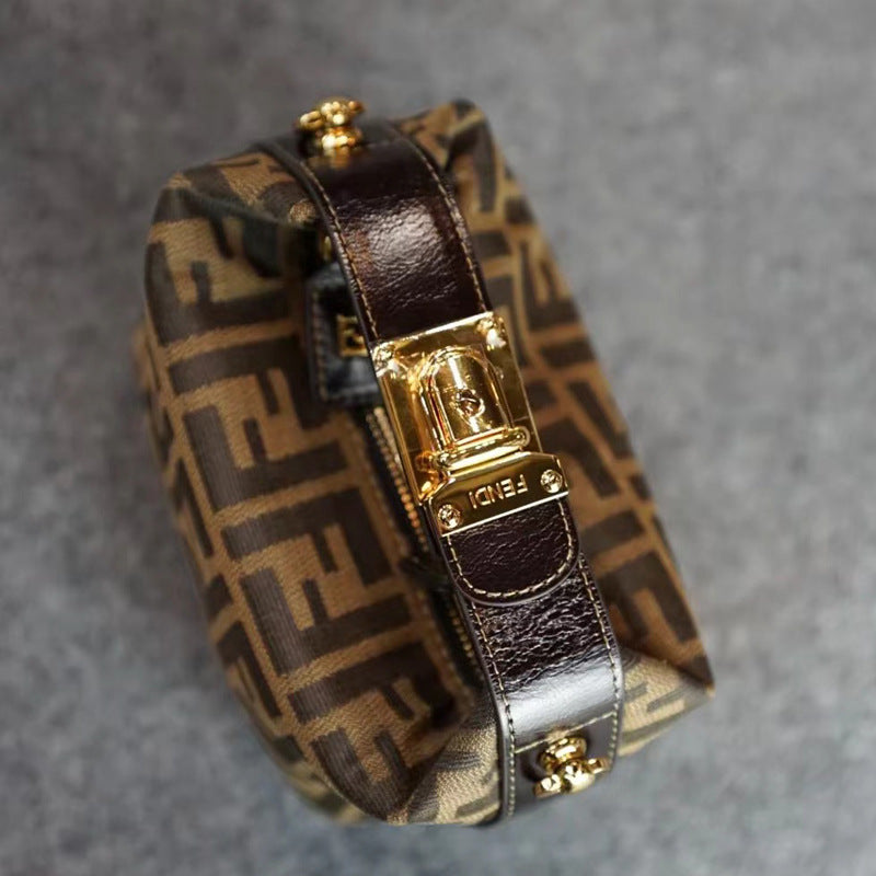 Bolsa de fiambrera FF, clásica bolsa vintage para la fiambrera, mini mini bolsa 2025, bolsa vintage de mano a hombro, bandolera.